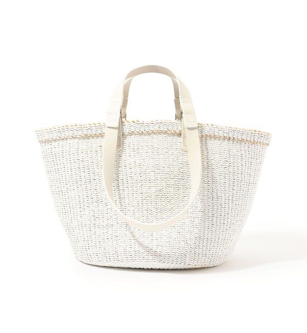 TOMORROWLAND GOODS「BUCKET BUGGAGE Basket Large トートバッグ」|かごバッグ|11 ホワイト