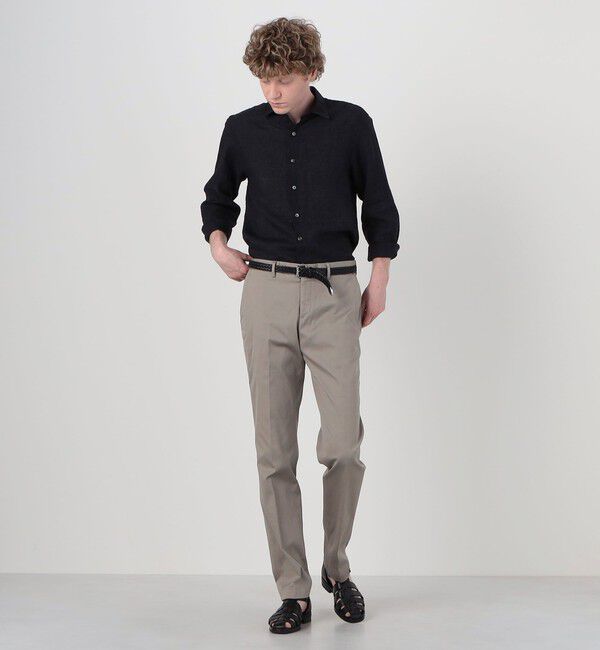 TOMORROWLAND MENS「リネン セミワイドカラーロングスリーブシャツ SAHARA ALBINI」|シャツ・ブラウス|