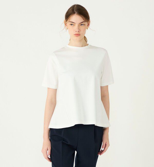 Ballsey「スーピマモクロディ ペプラムTシャツ」|Tシャツ・カットソー|