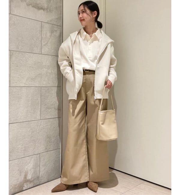 SLOBE IENA「《シルバージップ/追加5》ボリュームジップアップフーディー」|パーカー|