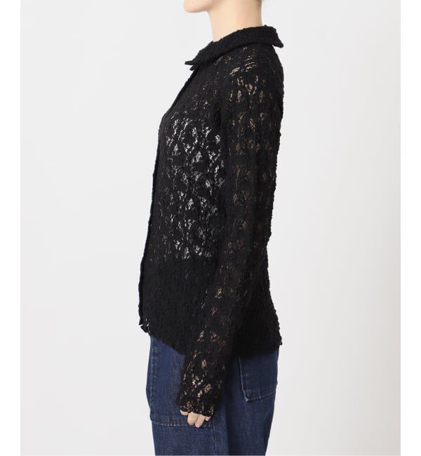 IENA「《追加》Flowerストレッチレース ポロシャツ」|Tシャツ・カットソー|