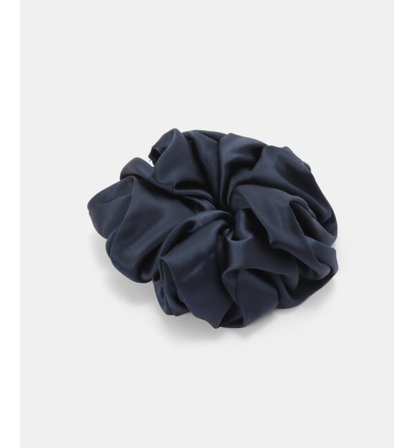 SLOBE IENA「A Bronze Age/ブロンズエイジ SILKシュシュ/NAVY OVERSIZED SILK SCRUNCHIE」|その他|