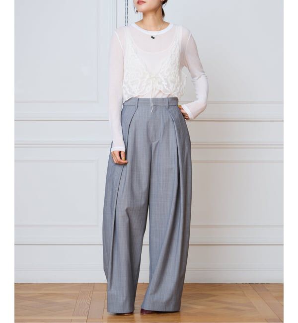 IENA LA BOUCLE「IENA LA BOUCLE メッシュエブロイダリービスチェ」|キャミソール|