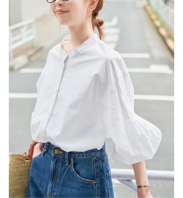 SLOBE IENA「《WEB限定カラーあり/追加予約》ピンタックバルーンスリーブブラウス」|シャツ・ブラウス|