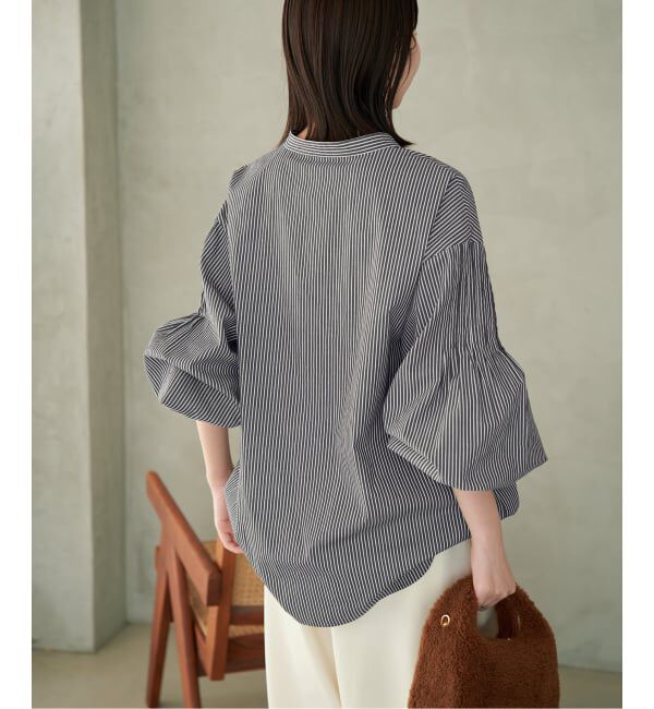 SLOBE IENA「《WEB限定カラーあり/追加予約》ピンタックバルーンスリーブブラウス」|シャツ・ブラウス|