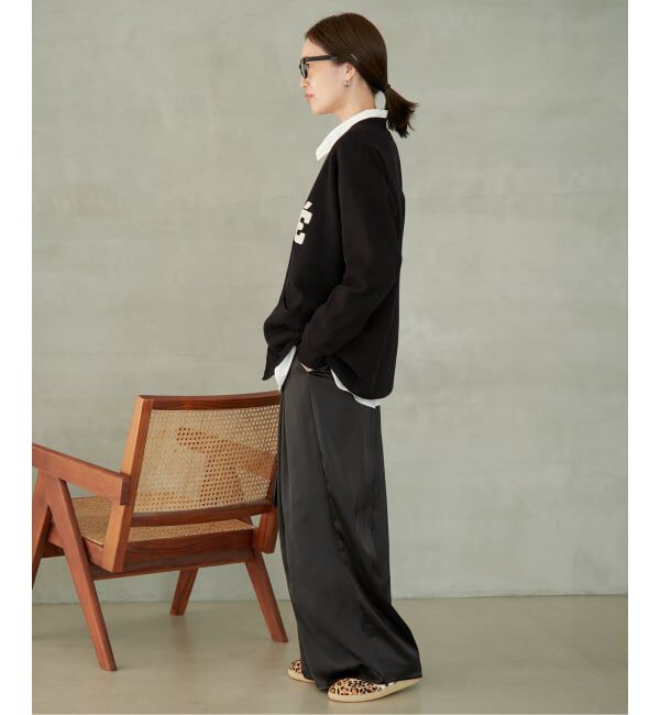 SLOBE IENA「《WEB限定カラーあり/追加予約》サガラ刺繍スエットライクニットカーディガン」|カーディガン|