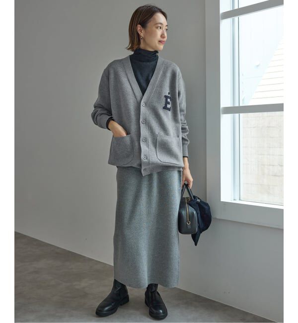 SLOBE IENA「《WEB限定カラーあり/追加予約》サガラ刺繍スエットライクニットカーディガン」|カーディガン|