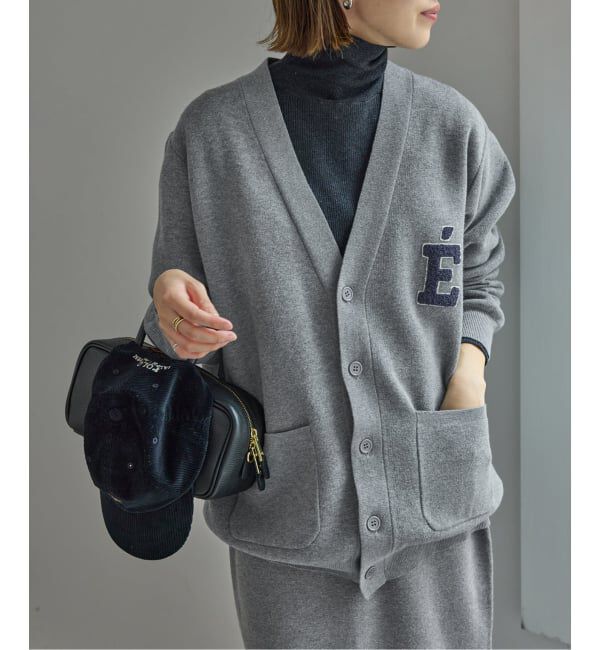 SLOBE IENA「《WEB限定カラーあり/追加予約》サガラ刺繍スエットライクニットカーディガン」|カーディガン|