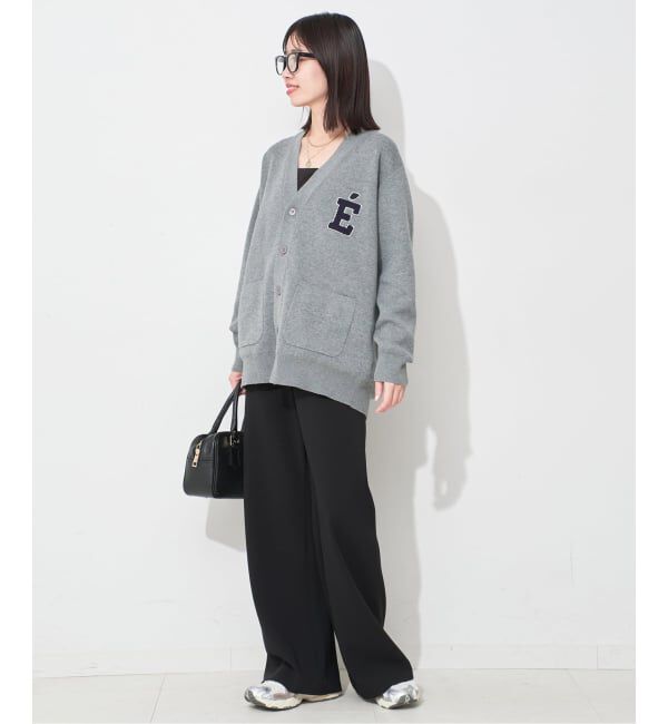 SLOBE IENA「《WEB限定カラーあり/追加予約》サガラ刺繍スエットライクニットカーディガン」|カーディガン|