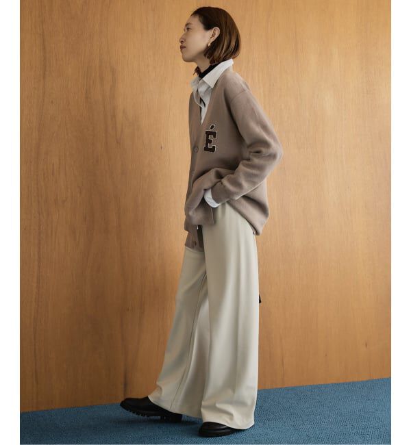 SLOBE IENA「《WEB限定カラーあり/追加予約》サガラ刺繍スエットライクニットカーディガン」|カーディガン|