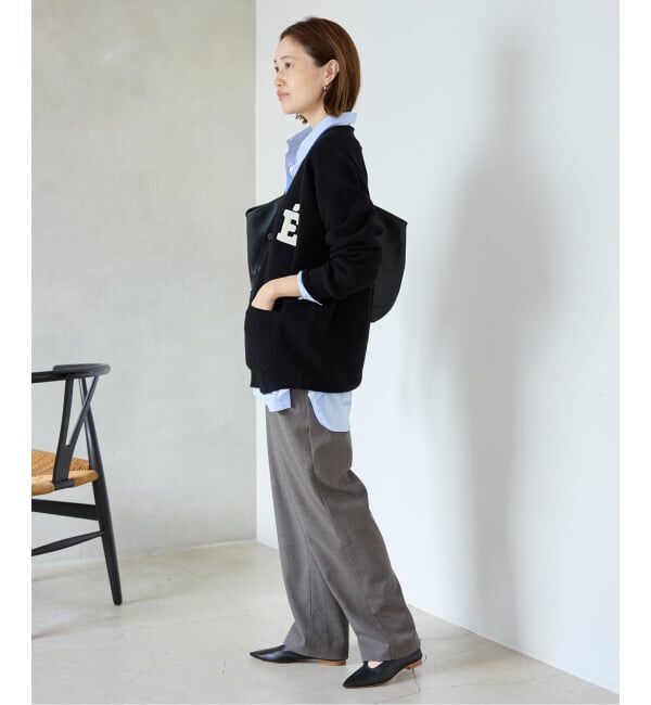 SLOBE IENA「《WEB限定カラーあり/追加予約》サガラ刺繍スエットライクニットカーディガン」|カーディガン|
