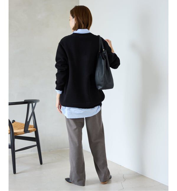 SLOBE IENA「《WEB限定カラーあり/追加予約》サガラ刺繍スエットライクニットカーディガン」|カーディガン|