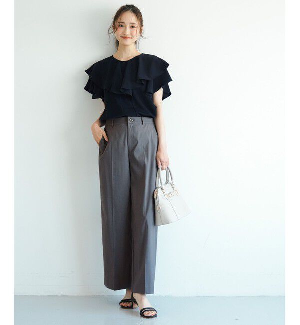 ANY SIS「エアリーストレッチ ワイドパンツ」|その他|