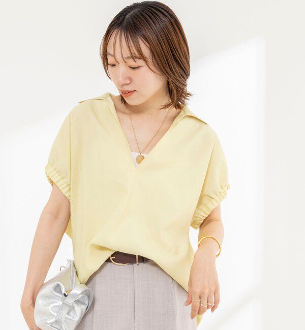 NOLLEY'S「【BECシリーズ】ウォッシャブルオーガンジースキッパーシャツ」|シャツ・ブラウス|