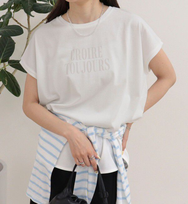 fredy emue「【UVカット/接触冷感】フレンチロゴＴシャツ」|Tシャツ・カットソー|オフホワイト