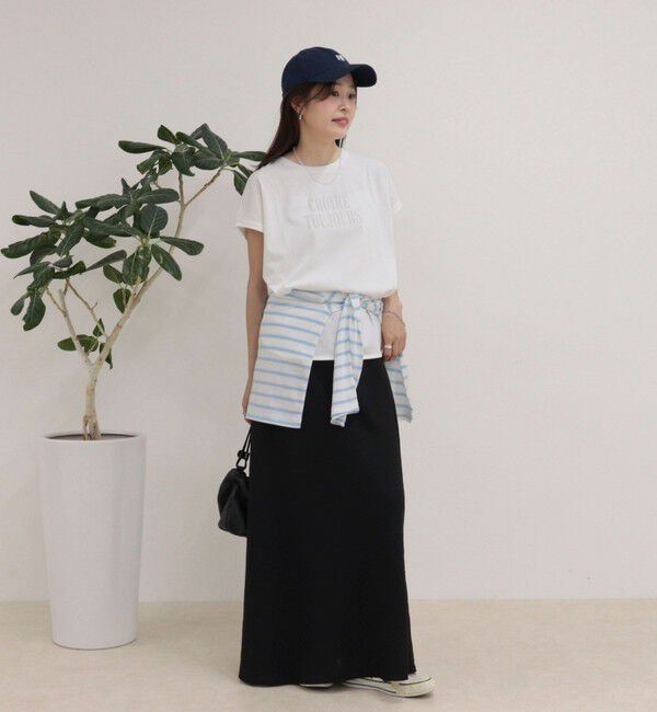 fredy emue「【UVカット/接触冷感】フレンチロゴＴシャツ」|Tシャツ・カットソー|