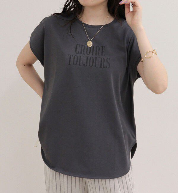 fredy emue「【UVカット/接触冷感】フレンチロゴＴシャツ」|Tシャツ・カットソー|