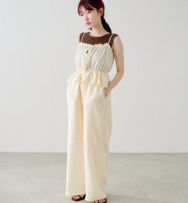  「【新色追加/6色展開】ブークレニットタンク」|キャミソール|
