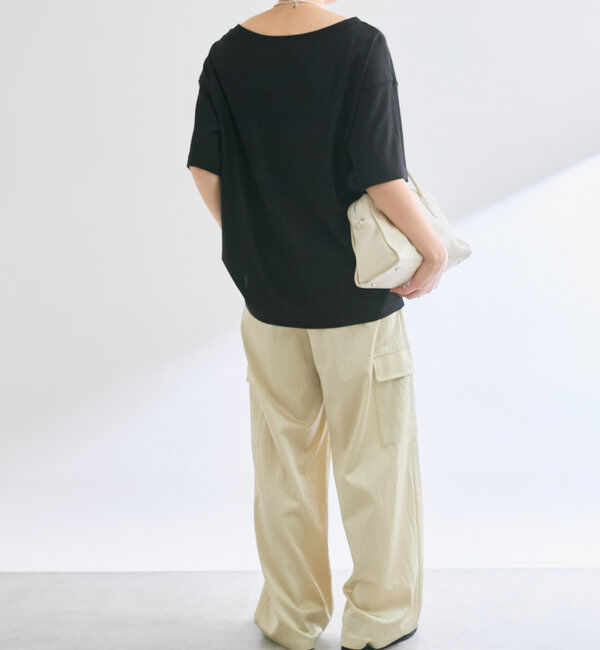  「【A・MONN】【吸水速乾/接触冷感】オープンネックTee」|Tシャツ・カットソー|