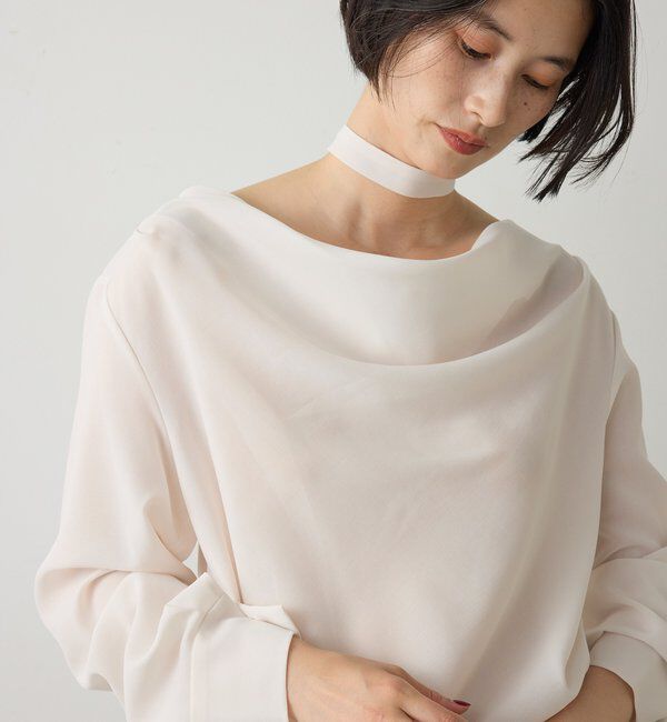  「タイ付きドレープブラウス」|シャツ・ブラウス|