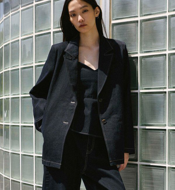  「【2026AW Debut】【UNFORM】テーラードデニムジャケット」|デニムジャケット|インディゴブルー