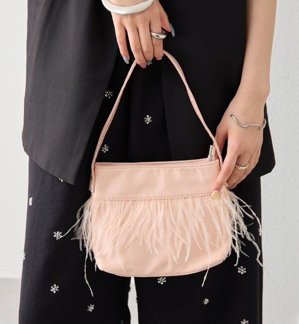  「フェザーラインハンドルBAG」|トートバッグ|ピンク