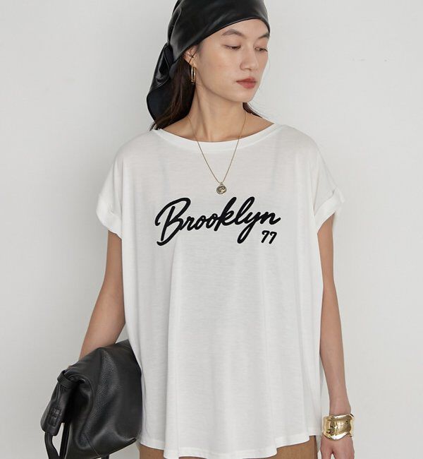  「《1枚で品よく決まる》ロゴフレンチT」|Tシャツ・カットソー|オフホワイト