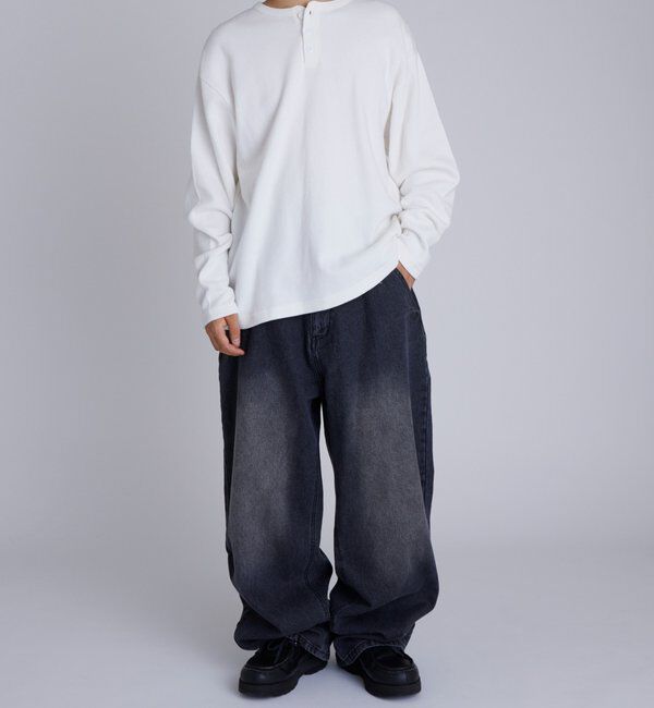  「【Sourcream/UNISEX】ワッフルヘンリートップス[26AW]」|Tシャツ・カットソー|