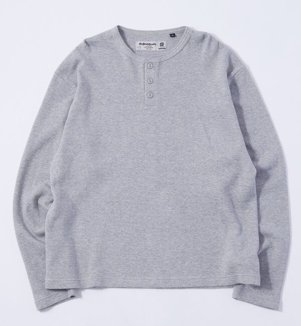  「【Sourcream/UNISEX】ワッフルヘンリートップス[26AW]」|Tシャツ・カットソー|グレー