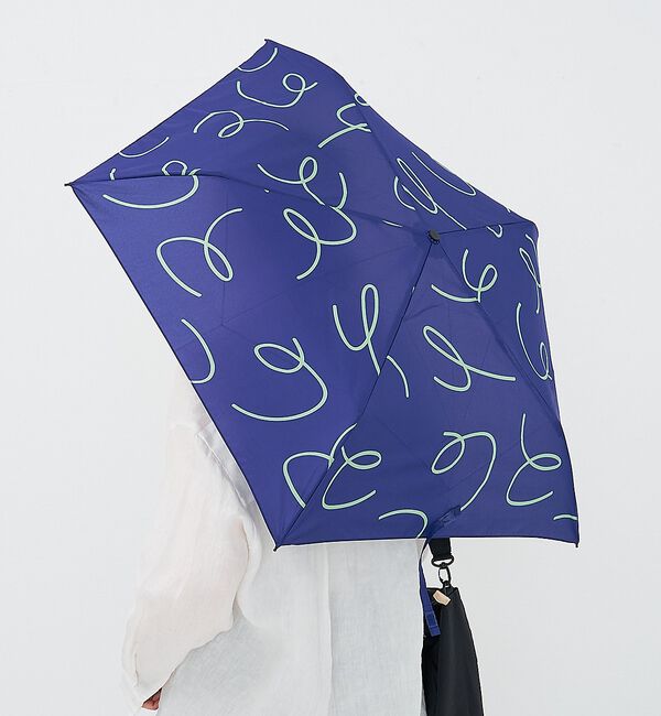 collex「雨傘 マーカー柄 晴雨兼用 折りたたみ傘【assa】【WEB限定】」|傘|ネイビー