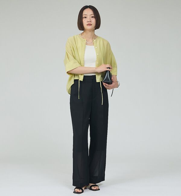 qualite「【シルエット調整可能】フォルムドロストブラウス」|シャツ・ブラウス|