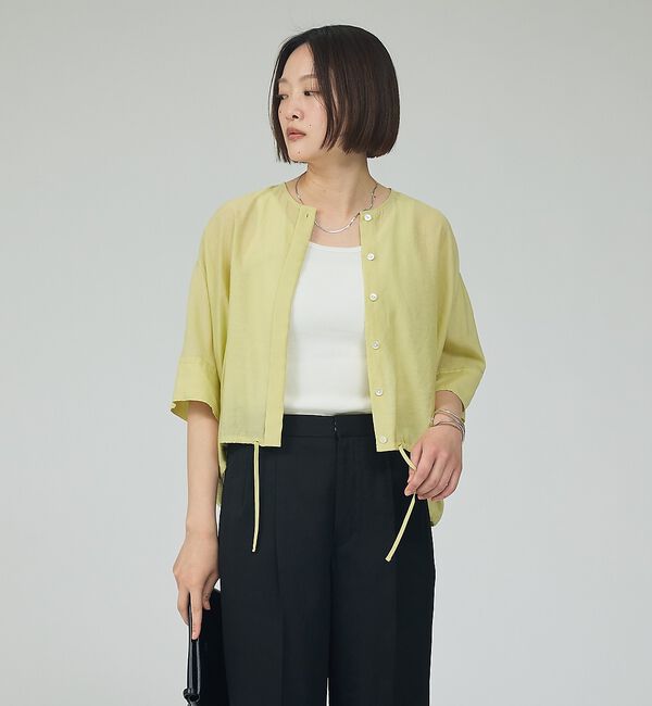 qualite「【シルエット調整可能】フォルムドロストブラウス」|シャツ・ブラウス|