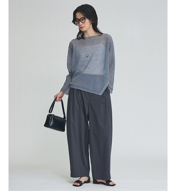 qualite「【接触冷感】タイプライター タックバレルパンツ」|その他|