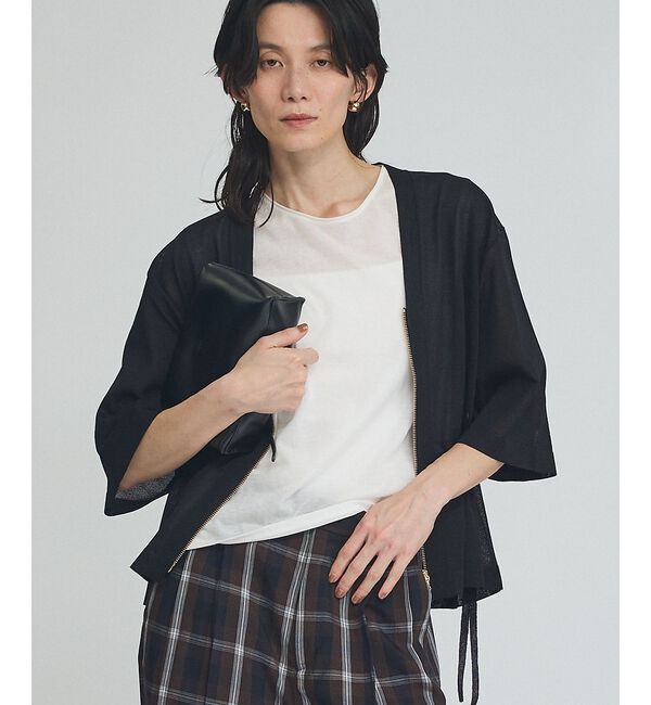 qualite「ドライニットブルゾン」|ミリタリー・モッズコート|ブラック