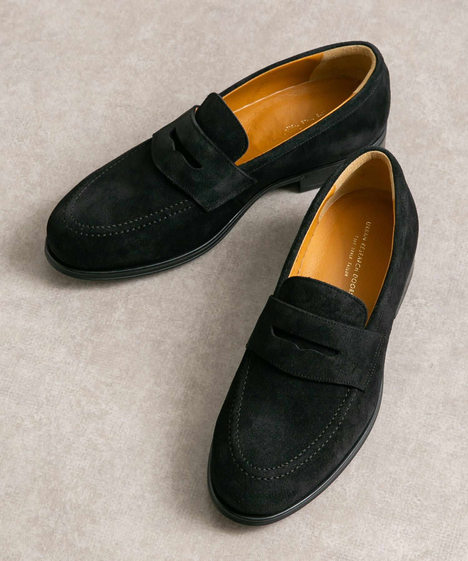 URBAN RESEARCH DOORS「LIFE STYLE TAILOR　マルチスペックスエードコインローファー」|ビジネス・ドレスシューズ|ブラック