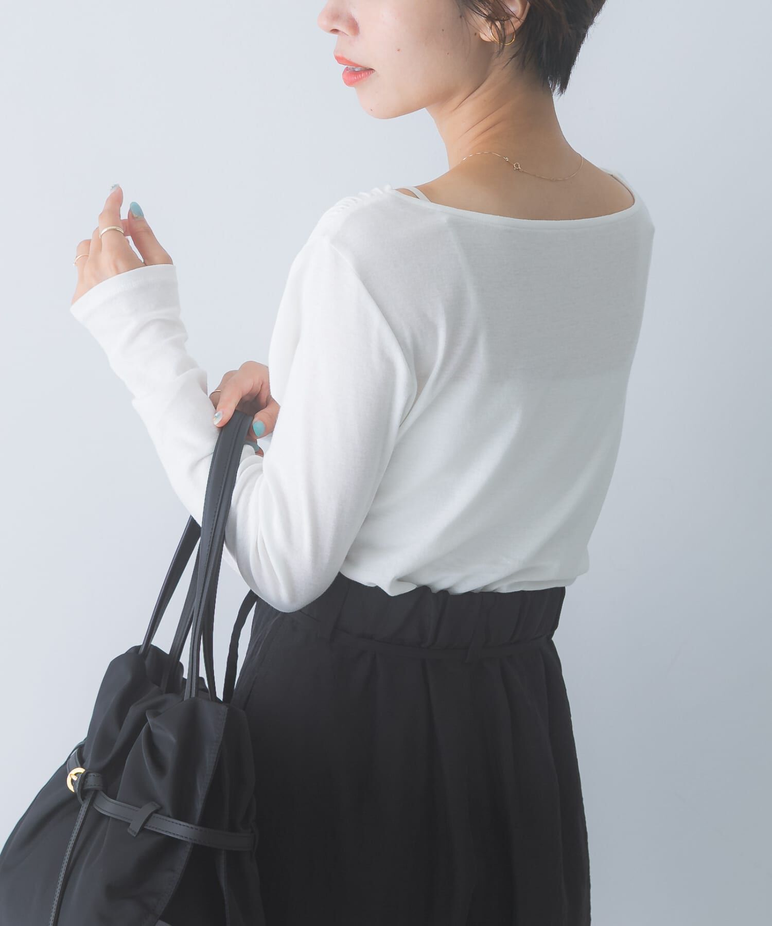 URBAN RESEARCH ROSSO「シルク混2WAYドレーププルオーバー」|Tシャツ・カットソー|