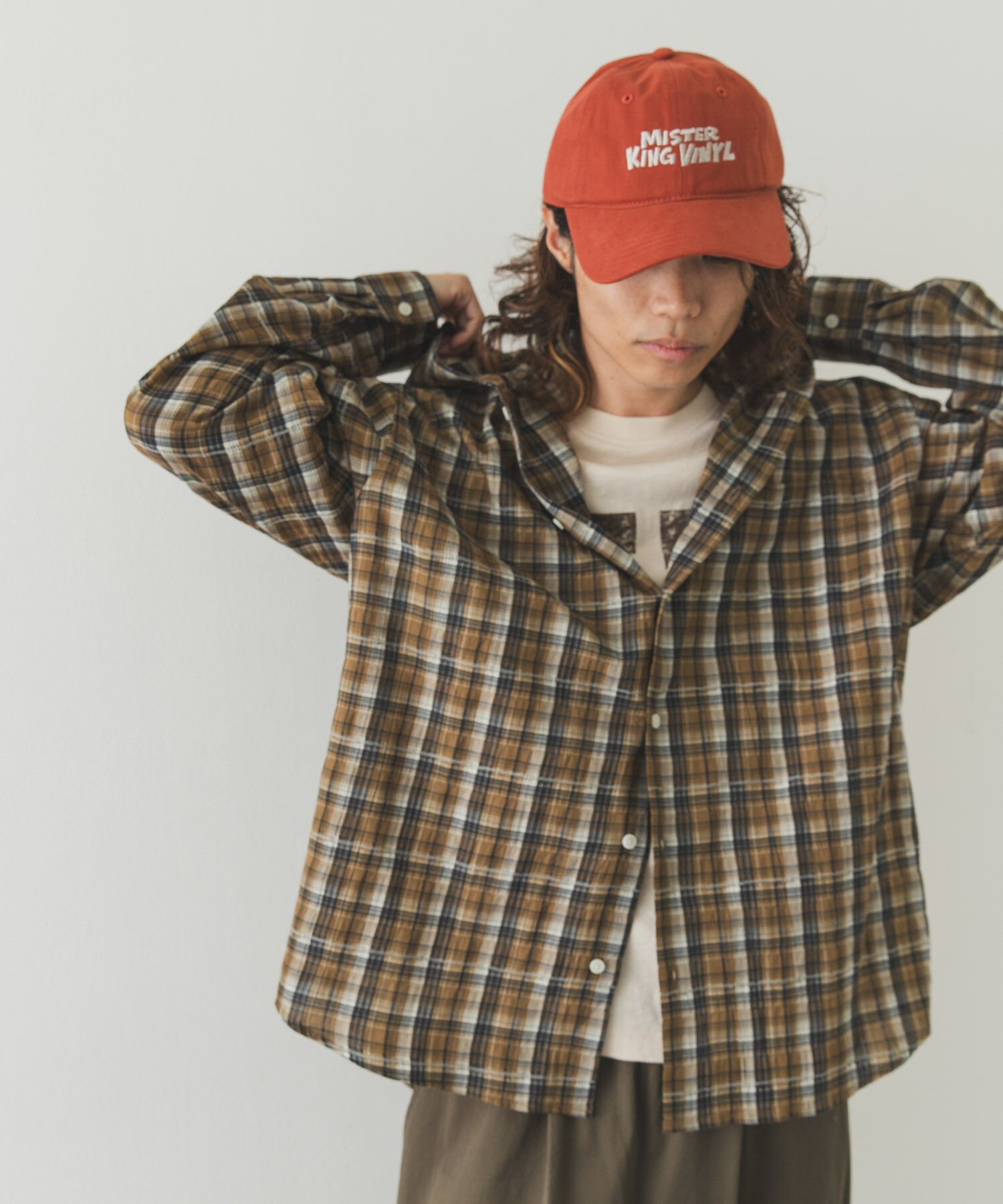 Sonny Label 「チェックフーデッドシャツ」|シャツ・ブラウス|ブラウン系その他