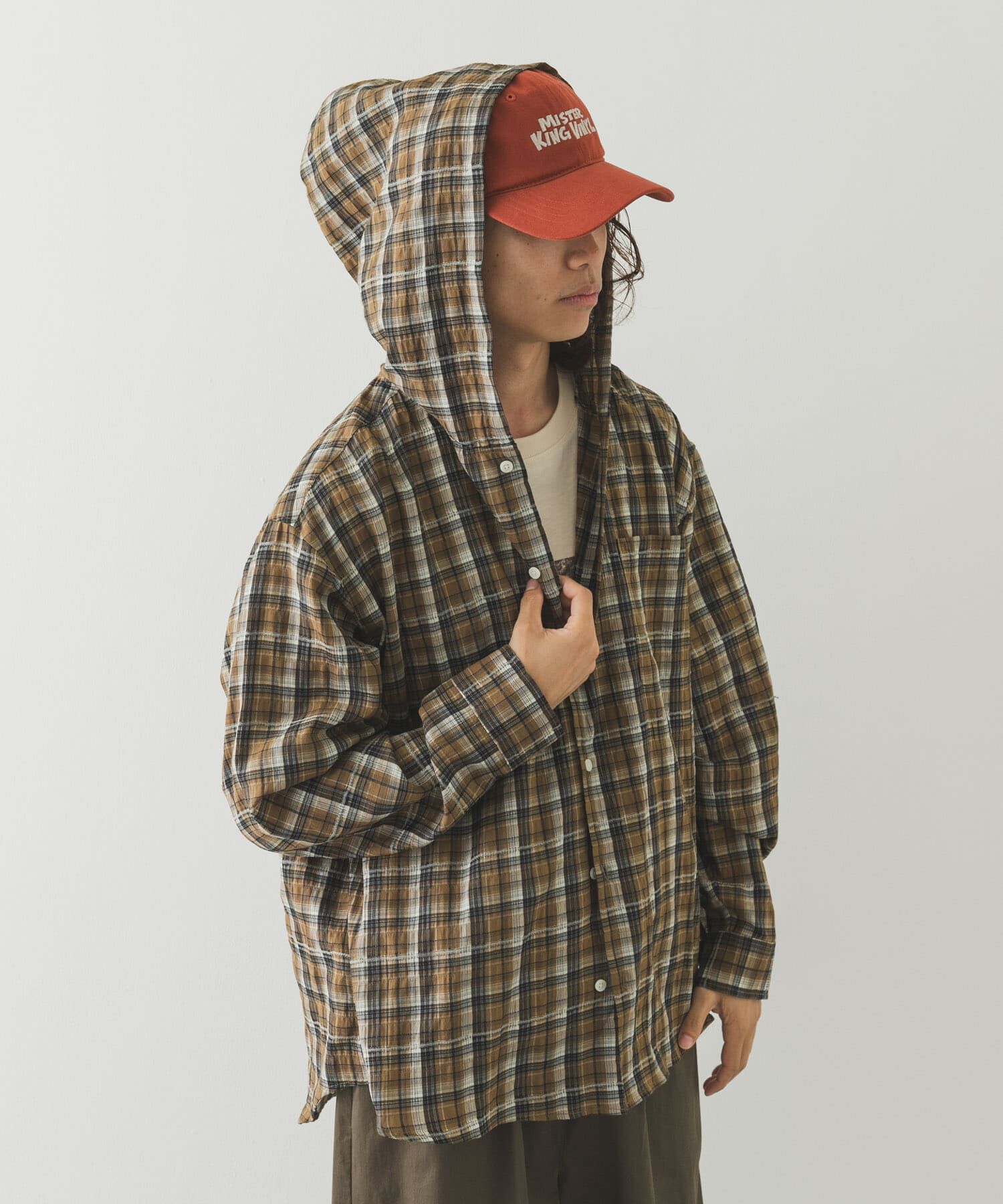 Sonny Label 「チェックフーデッドシャツ」|シャツ・ブラウス|