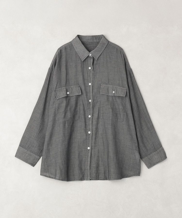 earth music&ecology「シアーデニムシャツ」|シャツ・ブラウス|Black