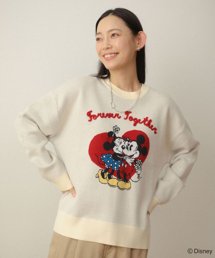 Green Parks「ミッキー&フレンズ/ジャガードニットプルオーバー」|ニット・セーター|Ivory