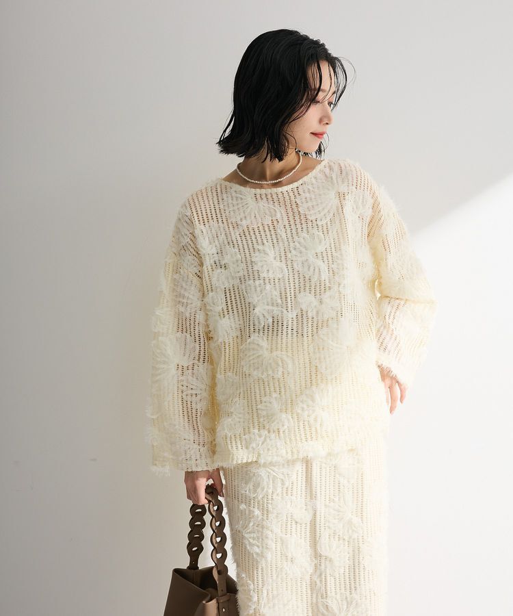 Green Parks「レース刺繍プルオーバー」|Tシャツ・カットソー|