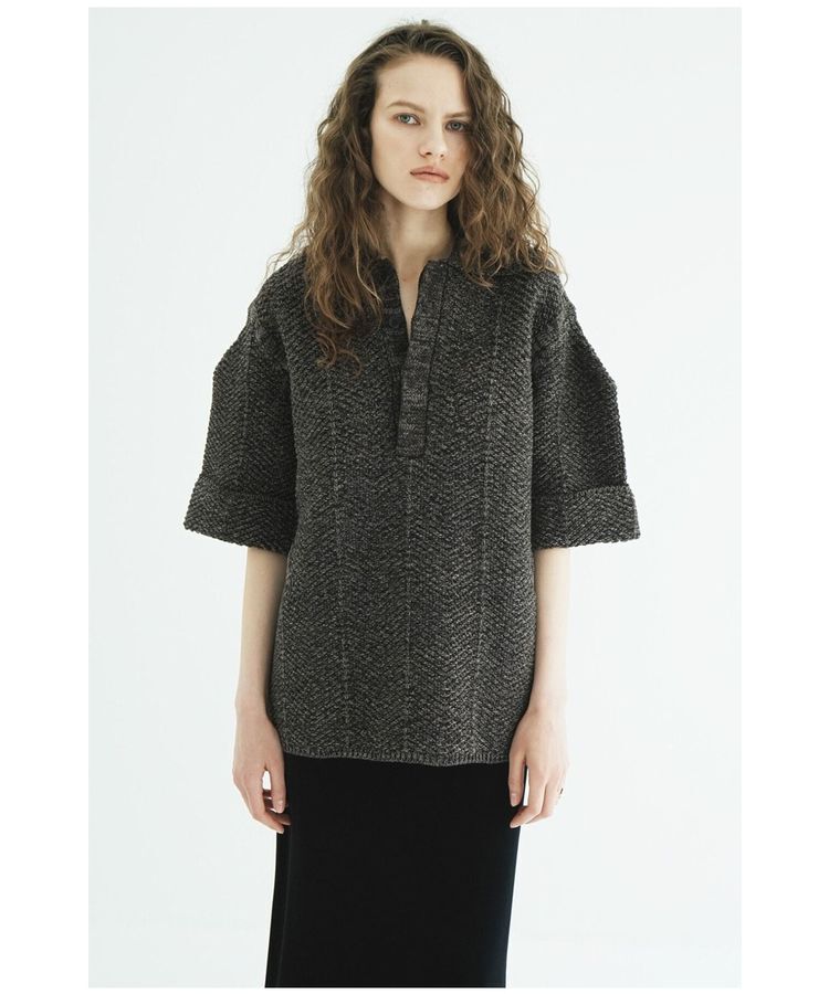 GARAGE OF GOOD CLOTHING「【CLANE】OVER HALF SLEEVE POLO KNIT TOPS」|ニット・セーター|