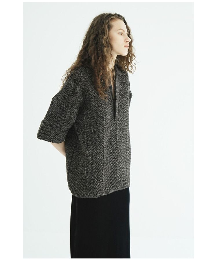 GARAGE OF GOOD CLOTHING「【CLANE】OVER HALF SLEEVE POLO KNIT TOPS」|ニット・セーター|