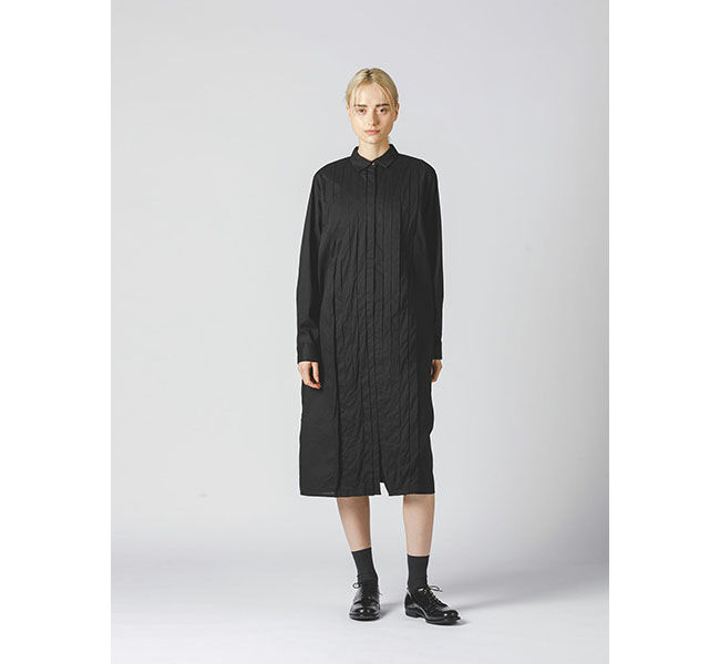 mizuiro ind「mizuiro ind ボックスタックシャツワンピース」|ワンピース|black