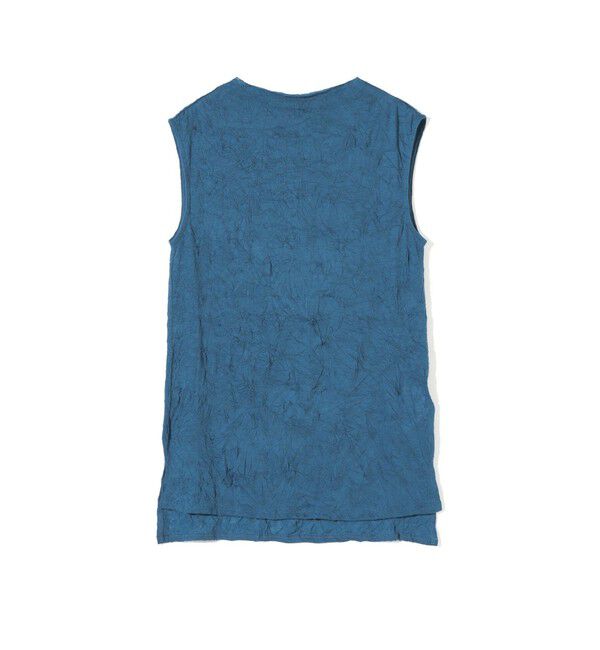 MIDIUMISOLID「MIDIUMISOLID for Ladies シースルーハイネックノースリーブインナー」|Tシャツ・カットソー|ブルー
