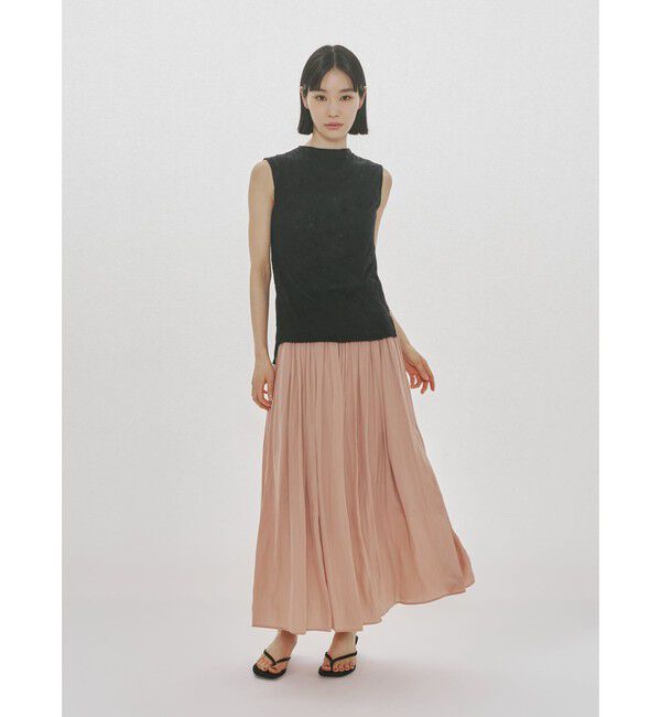 MIDIUMISOLID「MIDIUMISOLID for Ladies シースルーハイネックノースリーブインナー」|Tシャツ・カットソー|