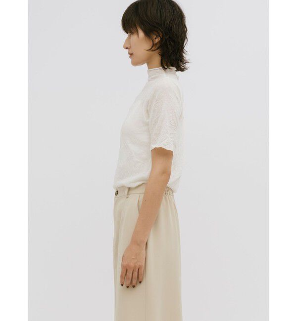 MIDIUMISOLID「MIDIUMISOLID for Ladies シースルーハイネックスリーブインナー」|Tシャツ・カットソー|