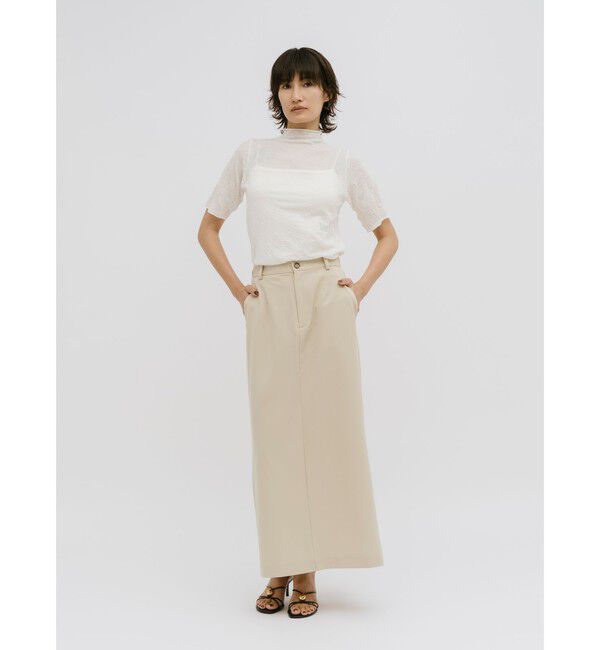 MIDIUMISOLID「MIDIUMISOLID for Ladies シースルーハイネックスリーブインナー」|Tシャツ・カットソー|