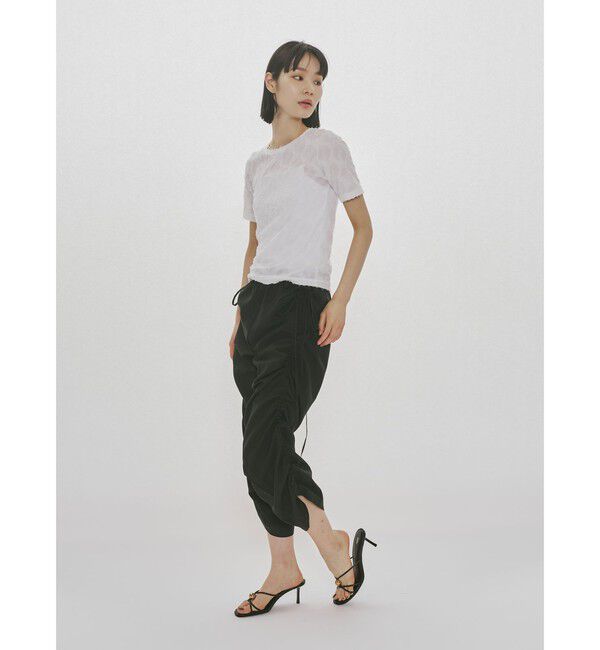 MIDIUMISOLID「MIDIUMISOLID for Ladies ジャカードクルーネックシアーインナー」|Tシャツ・カットソー|
