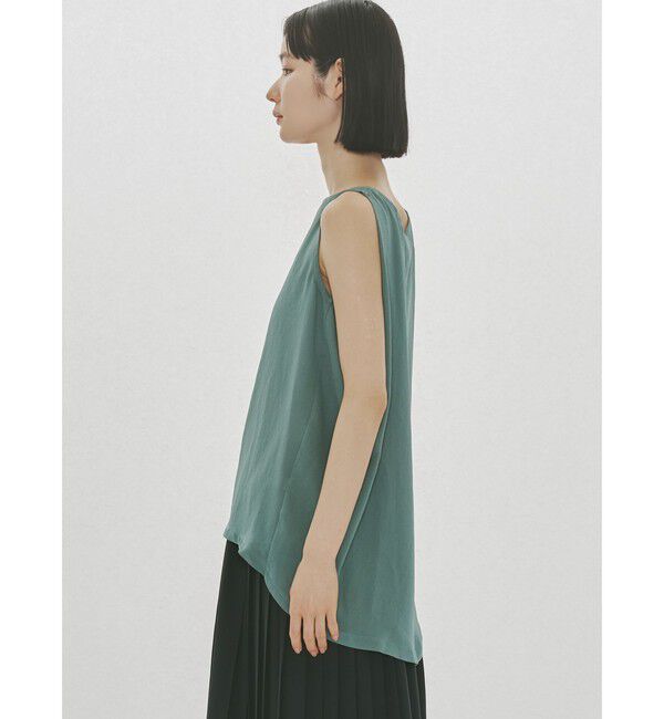 MIDIUMISOLID「MIDIUMISOLID for Ladies ノースリーブタックワイドプルオーバー」|Tシャツ・カットソー|